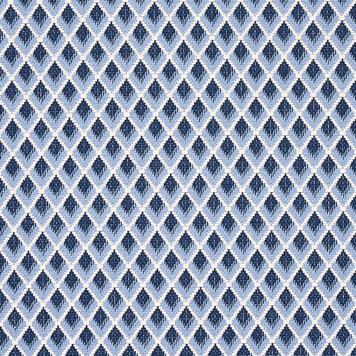 SCHUMACHER HAMMERICK DIAMOND BLUE FABRIC | Atlanta Fabrics