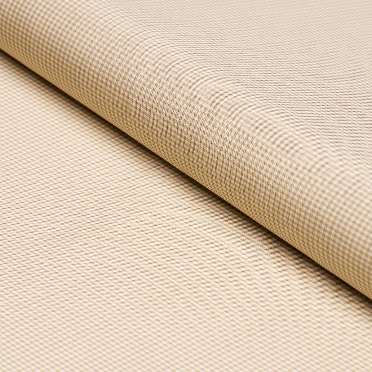 SCHUMACHER DALTON SILK GINGHAM CAFE' FABRIC | Atlanta Fabrics