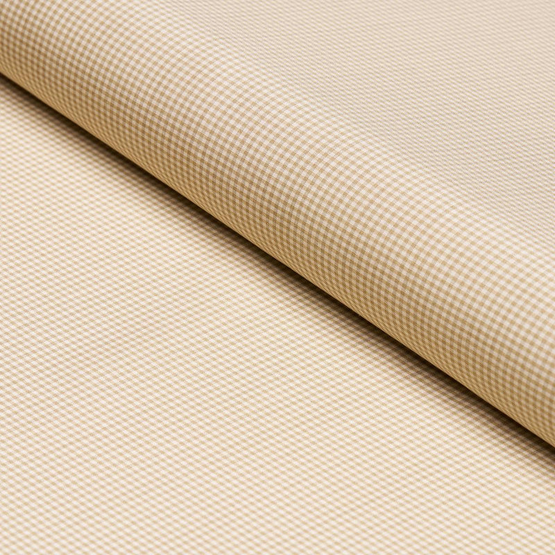 SCHUMACHER DALTON SILK GINGHAM CAFE' FABRIC | Atlanta Fabrics