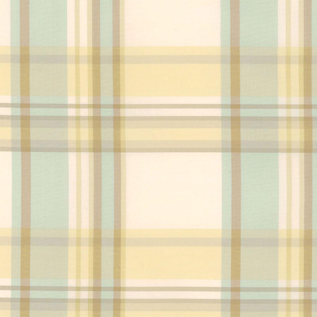 SCHUMACHER BIRMINGHAM SILK PLAID WHEAT FABRIC | Atlanta Fabrics