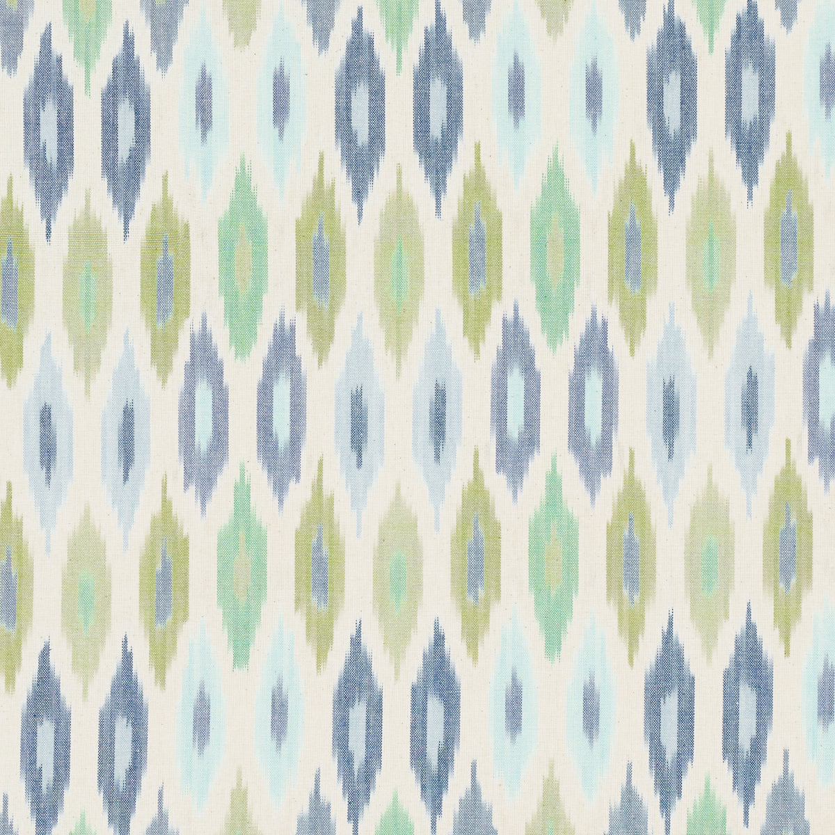 Schumacher SUNARA IKAT PEACOCK Fabric | Atlanta Fabrics