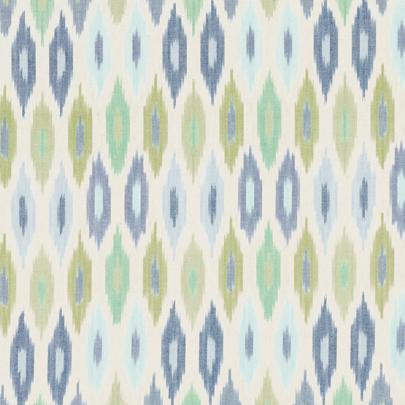 Schumacher SUNARA IKAT PEACOCK Fabric | Atlanta Fabrics