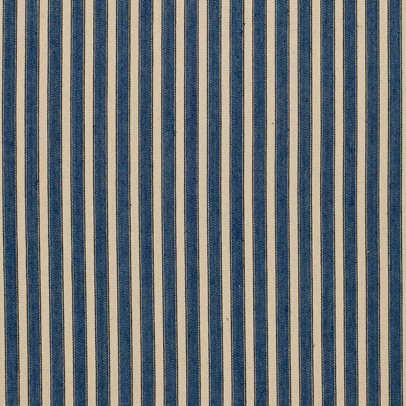 SCHUMACHER ANTIQUE TICKING STRIPE DENIM FABRIC | Atlanta Fabrics