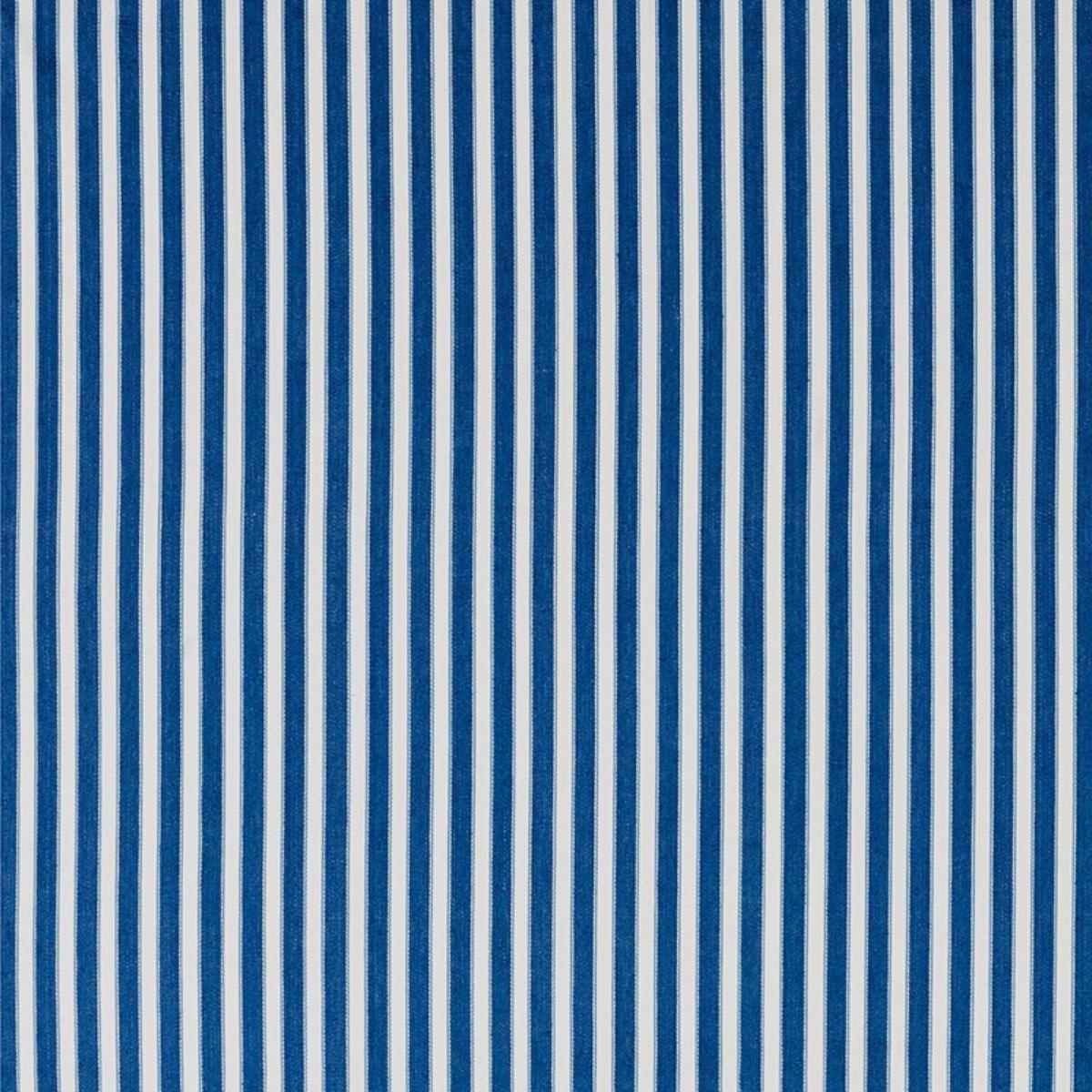 SCHUMACHER ANTIQUE TICKING STRIPE INDIGO FABRIC | Atlanta Fabrics