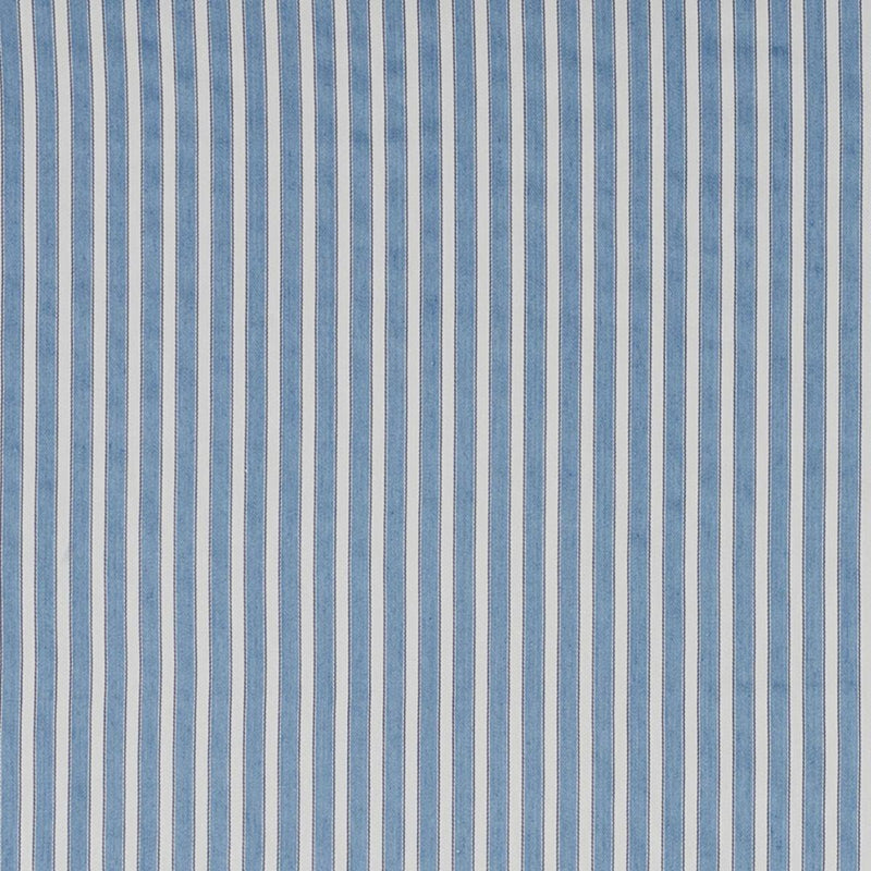 SCHUMACHER ANTIQUE TICKING STRIPE BLEU FABRIC | Atlanta Fabrics