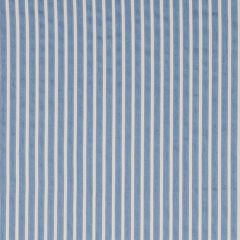 Schumacher ANTIQUE TICKING STRIPE BLEU Fabric | Atlanta Fabrics