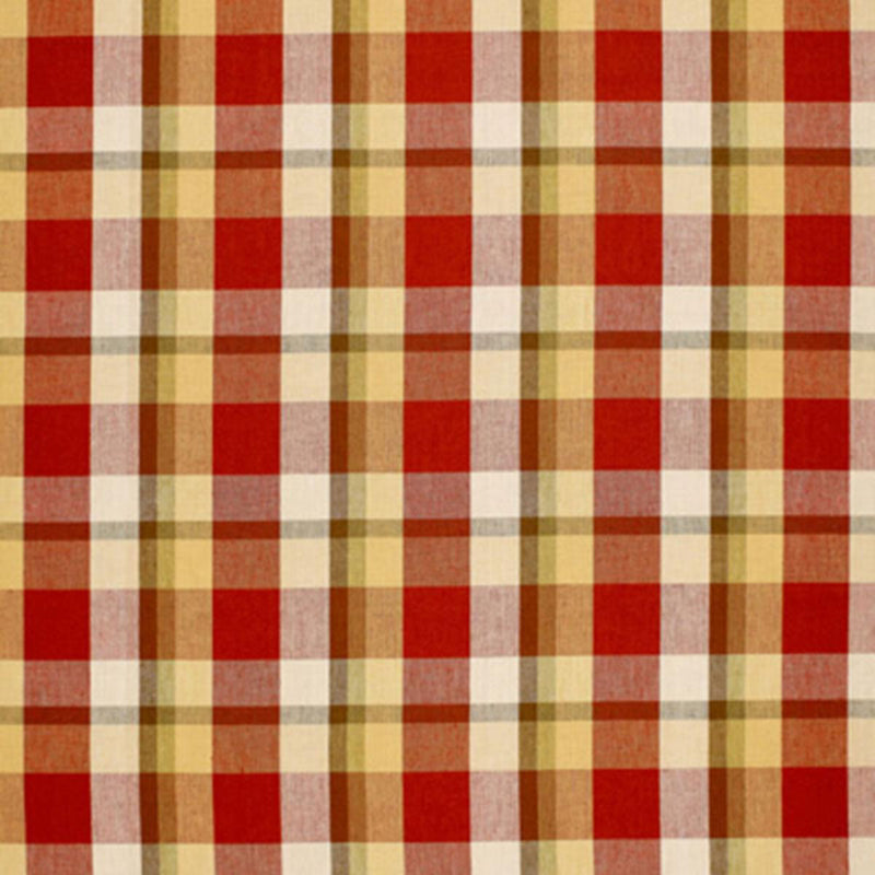SCHUMACHER AUGUSTA LINEN PLAID ORCHARD FABRIC | Atlanta Fabrics