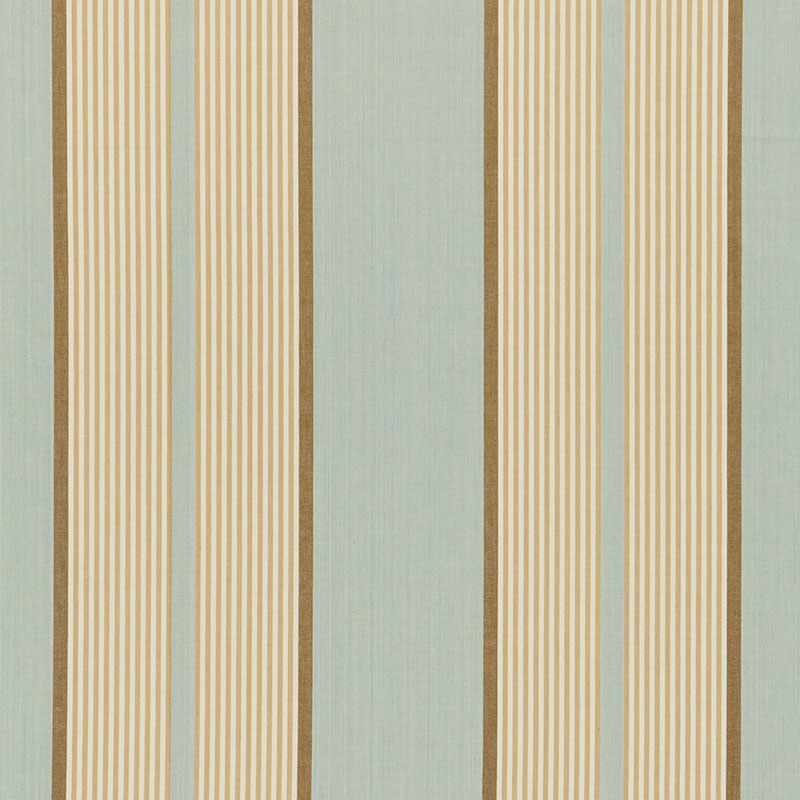 Schumacher SUMMERSIDE STRIPE AQUA Fabric | Atlanta Fabrics