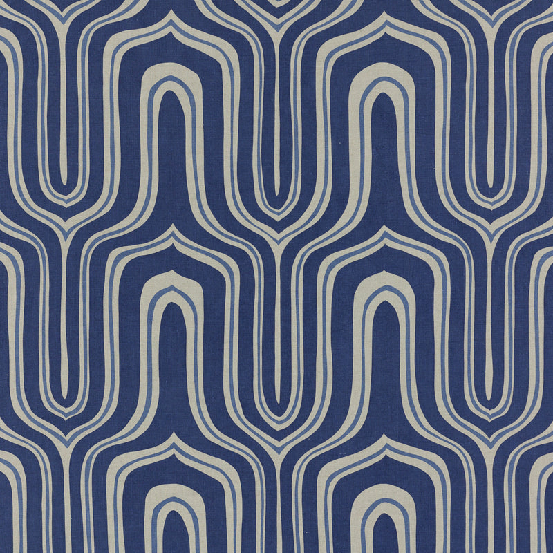 Schumacher NIGEL INDIGO Fabric | Atlanta Fabrics