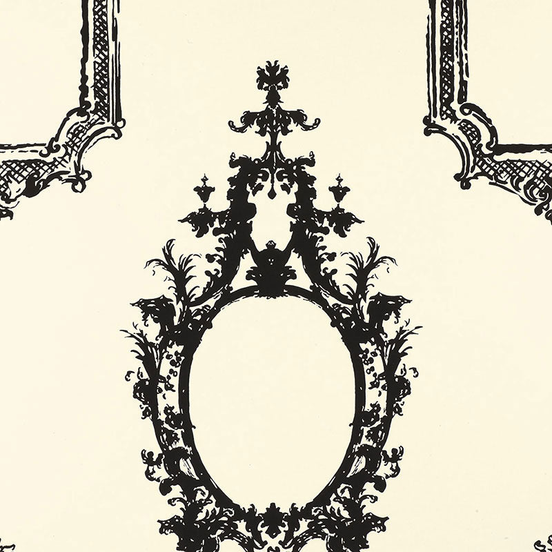 Schumacher GO BAROQUE NOIR & BLANC  | Atlanta Fabrics
