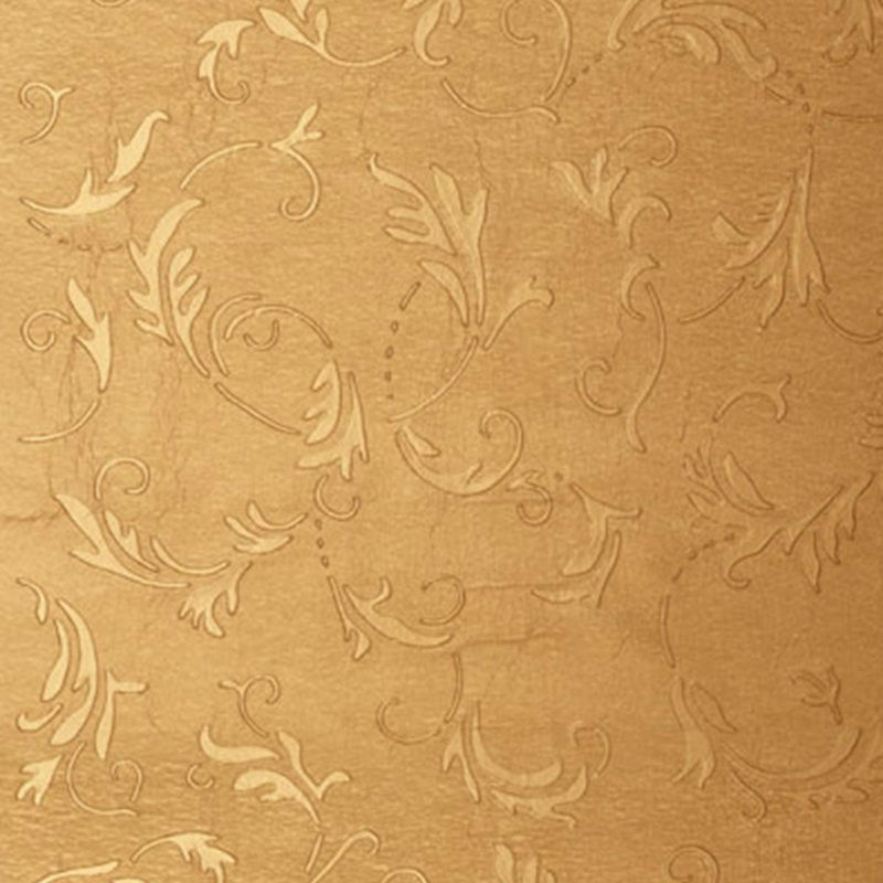 SCHUMACHER ADARA ARABESQUE GOLD WALLCOVERING | Atlanta Fabrics