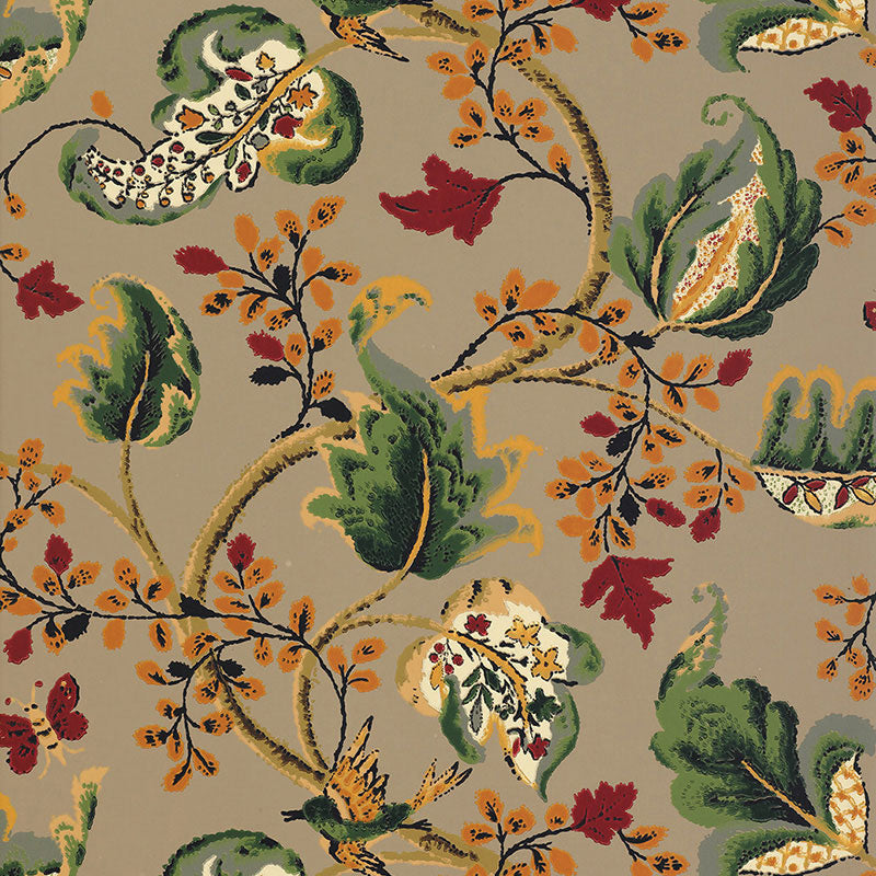 Schumacher FOX HOLLOW MULTI ON FLANNEL  | Atlanta Fabrics
