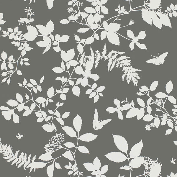Schumacher SHADOW VINE CHARCOAL  | Atlanta Fabrics