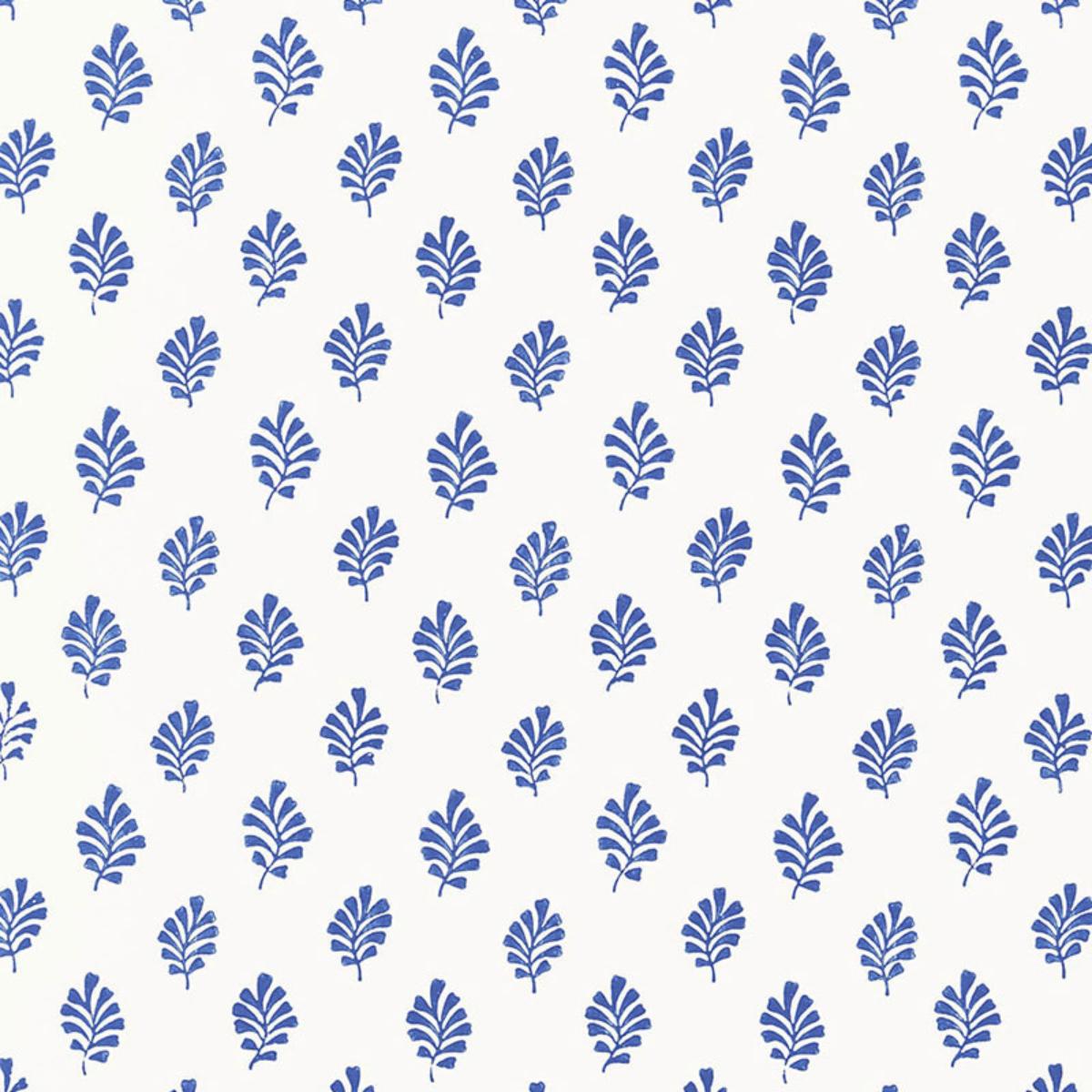 SCHUMACHER BAKARA LEAF DELFT WALLCOVERING | Atlanta Fabrics