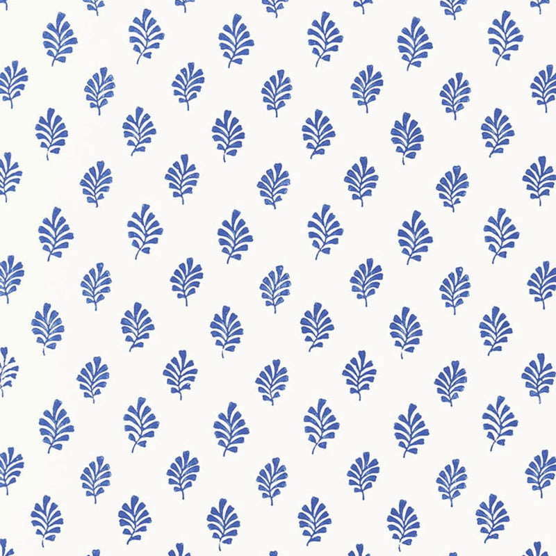 SCHUMACHER BAKARA LEAF DELFT WALLCOVERING | Atlanta Fabrics