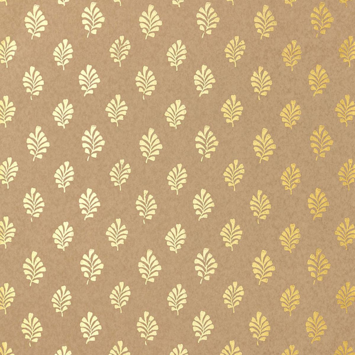 SCHUMACHER BAKARA LEAF GILT WALLCOVERING | Atlanta Fabrics