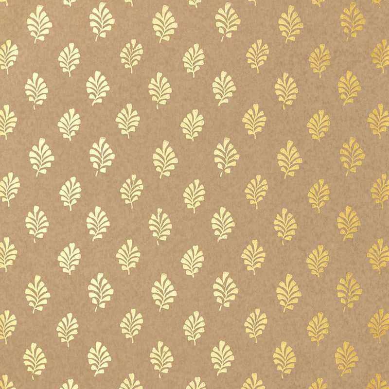 SCHUMACHER BAKARA LEAF GILT WALLCOVERING | Atlanta Fabrics
