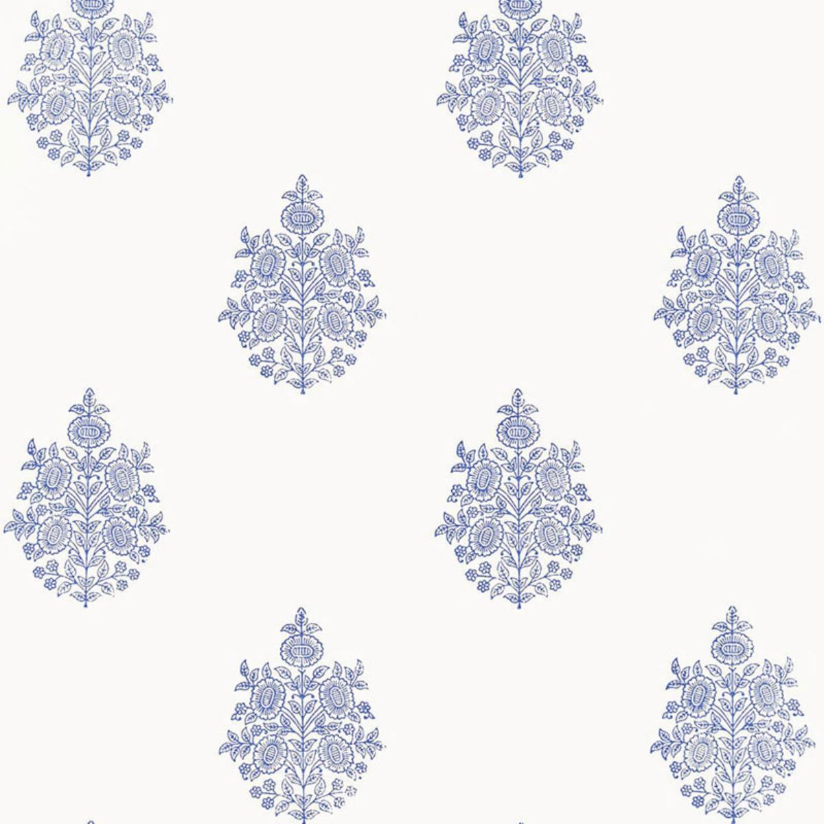 SCHUMACHER ASARA FLOWER DELFT WALLCOVERING | Atlanta Fabrics
