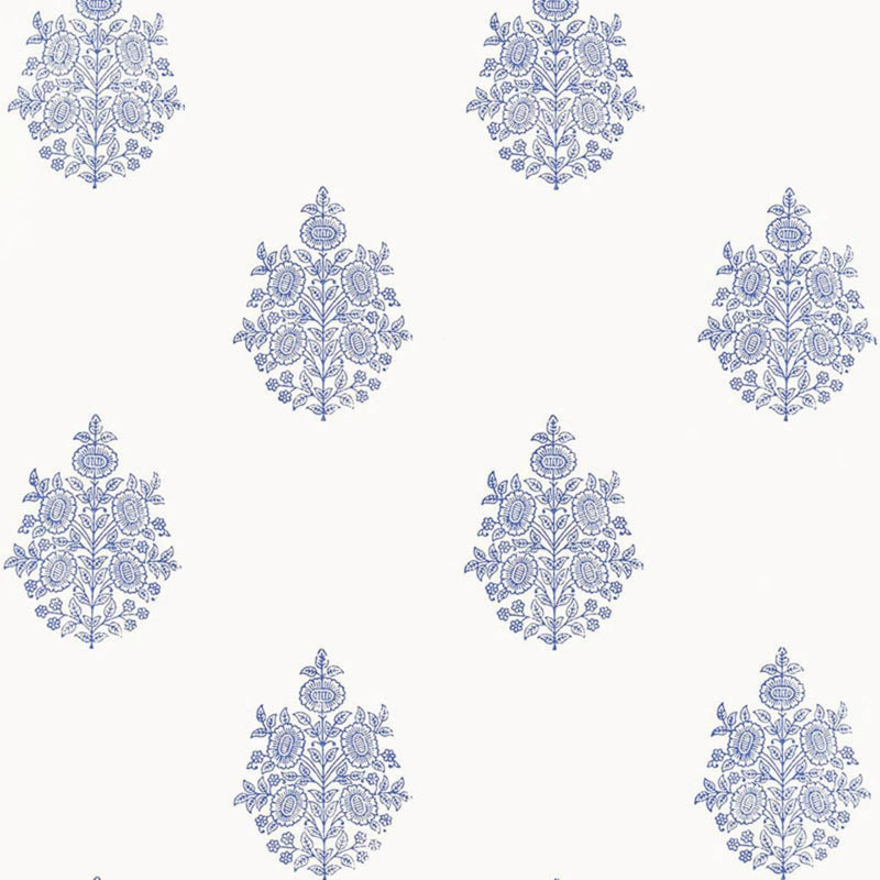 SCHUMACHER ASARA FLOWER DELFT WALLCOVERING | Atlanta Fabrics