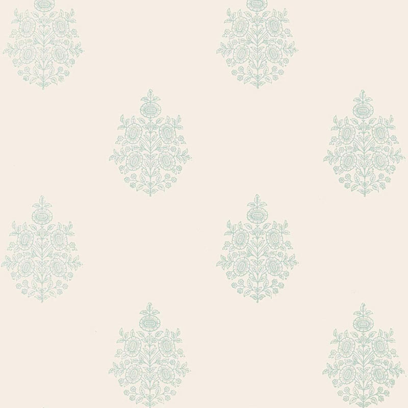 SCHUMACHER ASARA FLOWER WATER BLUE WALLCOVERING | Atlanta Fabrics