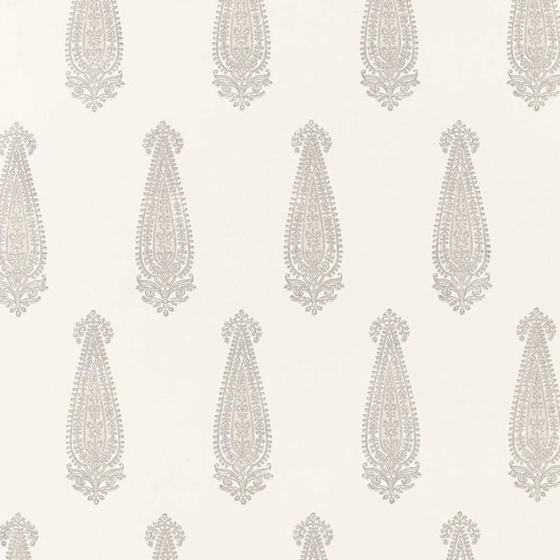 SCHUMACHER KATARA PAISLEY OYSTER WALLCOVERING | Atlanta Fabrics