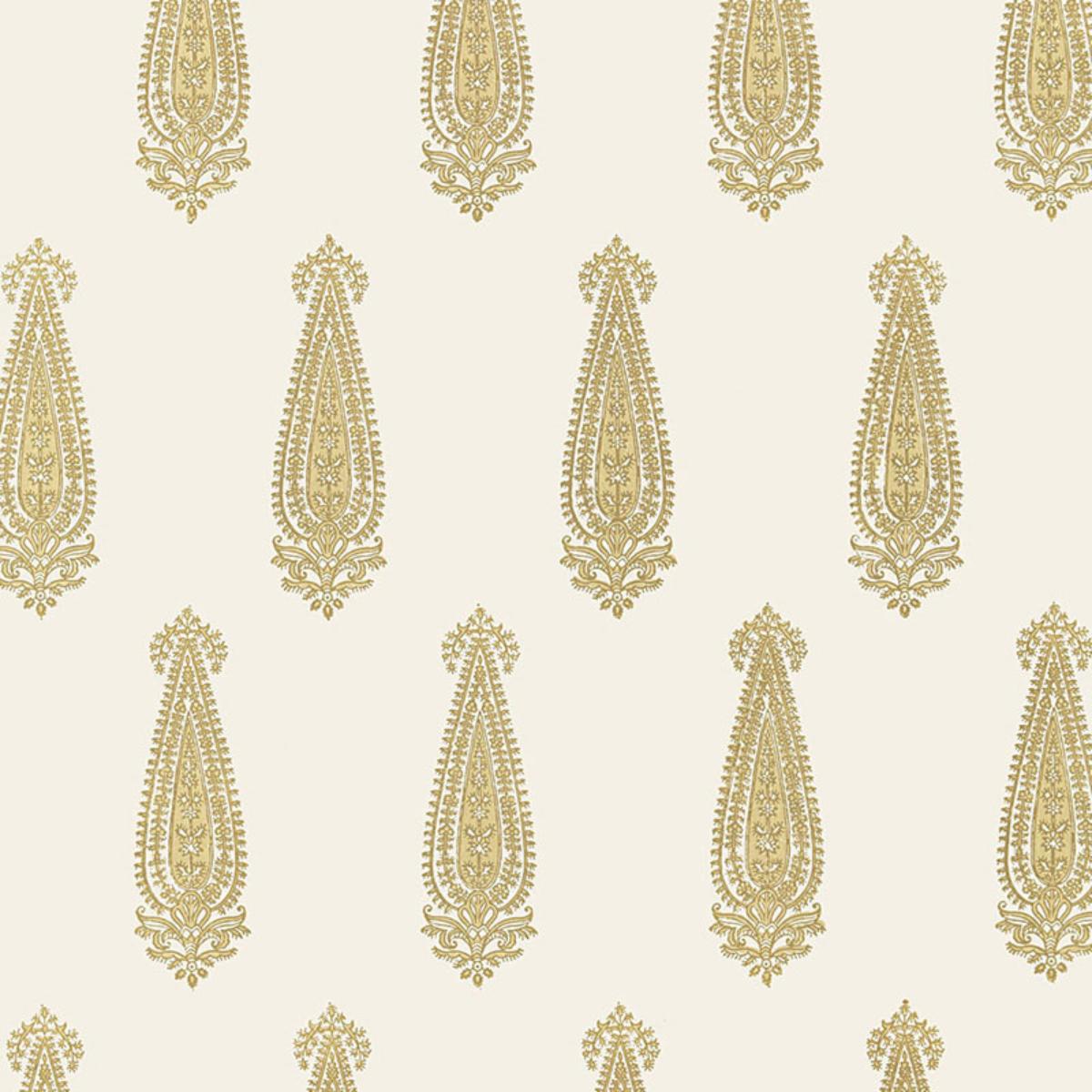 SCHUMACHER KATARA PAISLEY STRAW WALLCOVERING | Atlanta Fabrics