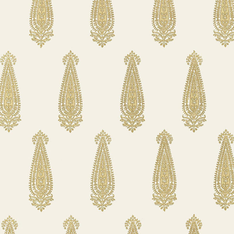 SCHUMACHER KATARA PAISLEY STRAW WALLCOVERING | Atlanta Fabrics