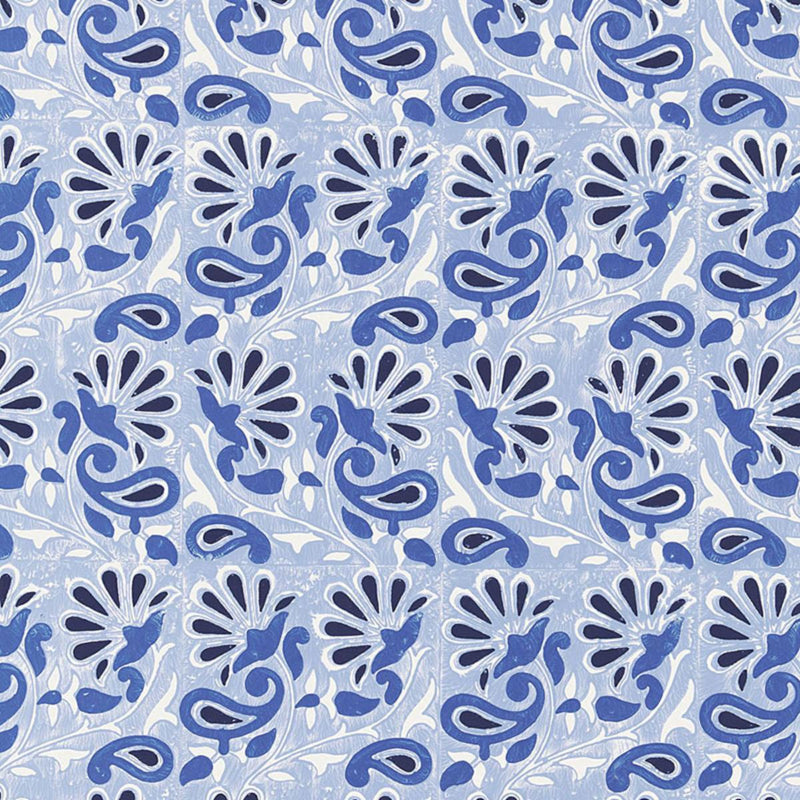 SCHUMACHER RAMPURA DELFT WALLCOVERING | Atlanta Fabrics