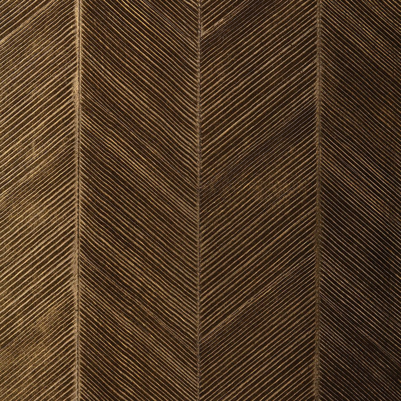 SCHUMACHER CHEVRON TEXTURE BURNISHED BRONZE WALLCOVERING | Atlanta Fabrics