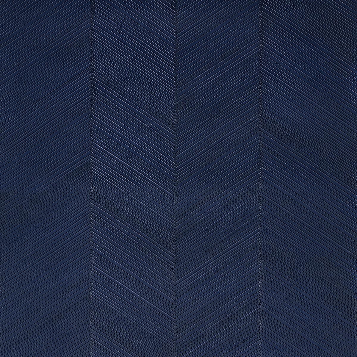 SCHUMACHER CHEVRON TEXTURE MIDNIGHT BLUE WALLCOVERING | Atlanta Fabrics