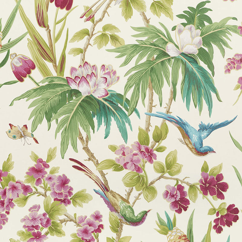 Schumacher Seychelles Ivory  | Atlanta Fabrics