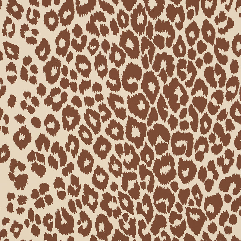 Schumacher ICONIC LEOPARD BROWN ON NEUTRAL  | Atlanta Fabrics