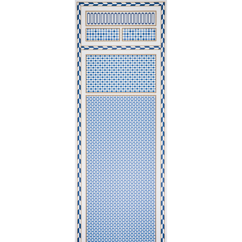 Schumacher ROBINCHON PANEL A BLUE  | Atlanta Fabrics