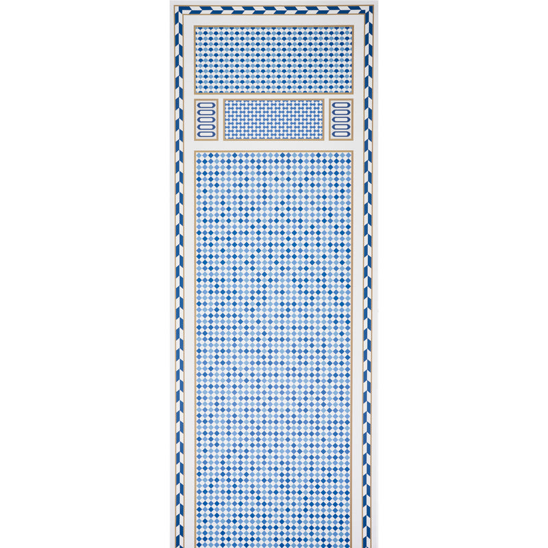 Schumacher ROBINCHON PANEL B BLUE  | Atlanta Fabrics