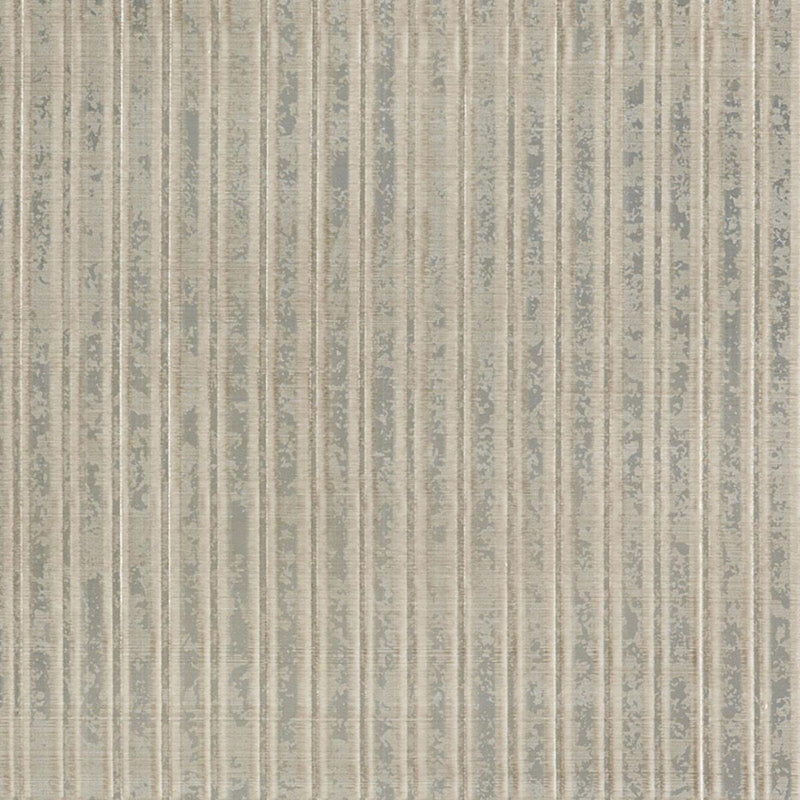 SCHUMACHER GALVANIZED RIB SILVER LEAF WALLCOVERING | Atlanta Fabrics