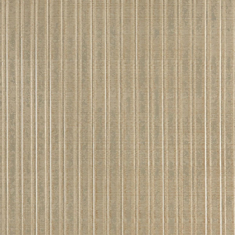 SCHUMACHER GALVANIZED RIB AGED GOLD WALLCOVERING | Atlanta Fabrics