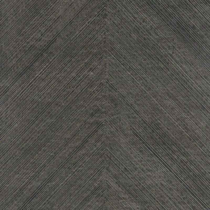 SCHUMACHER COMBED CHEVRON BLACK SLATE WALLCOVERING | Atlanta Fabrics