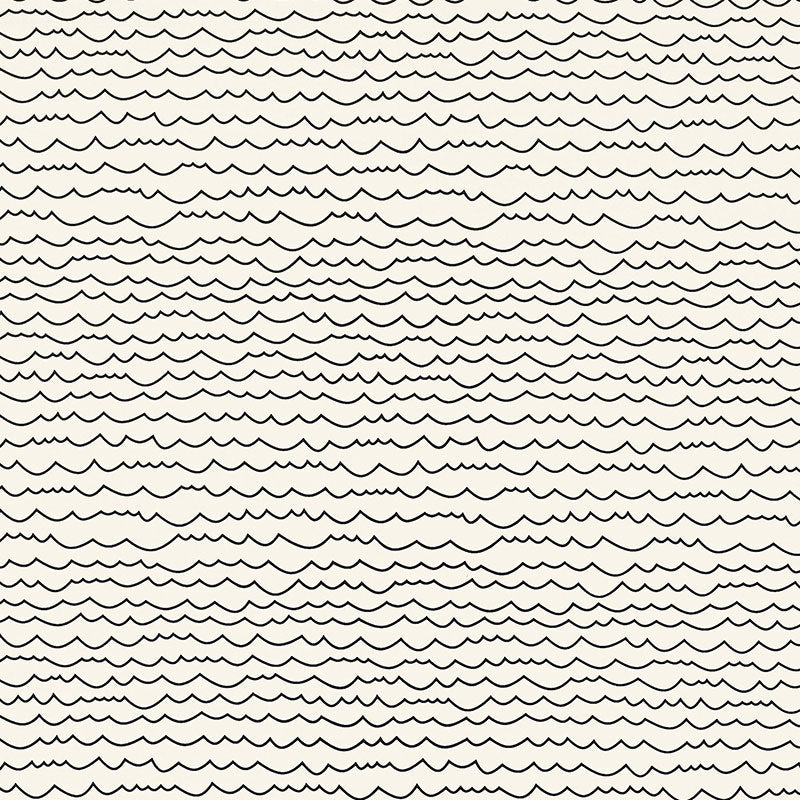 Schumacher WAVES BLACK & WHITE  | Atlanta Fabrics