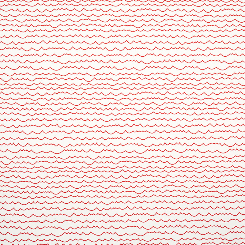 Schumacher WAVES RED  | Atlanta Fabrics