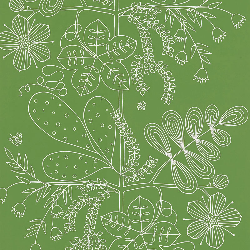 Schumacher BLOMMEN LEAF  | Atlanta Fabrics