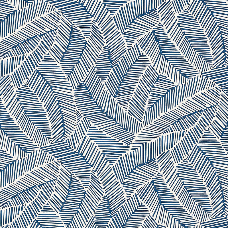 ABSTRACT LEAF NAVY
