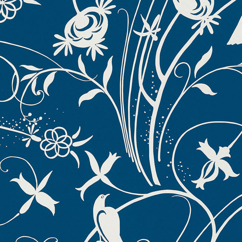 Schumacher SKY MEADOW BLUE  | Atlanta Fabrics