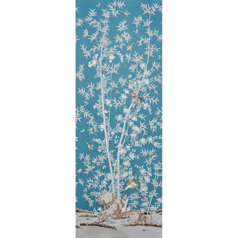 Schumacher BRIGHTON PAVILION PANEL PEACOCK  | Atlanta Fabrics