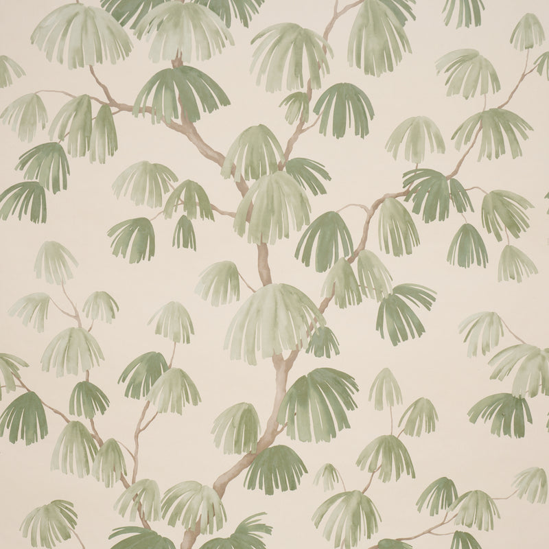 Schumacher Weeping Pine Green  | Atlanta Fabrics