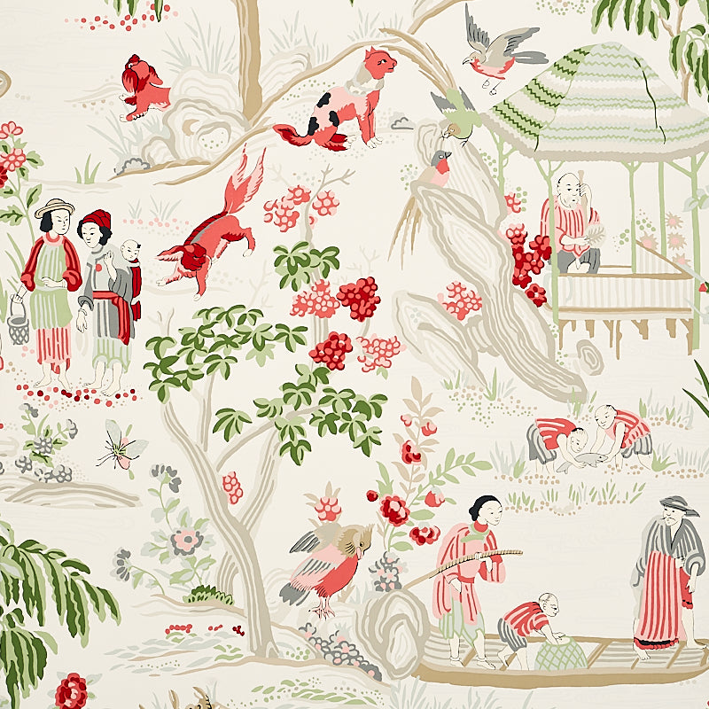 Schumacher YANGTZE RIVER IVORY  | Atlanta Fabrics