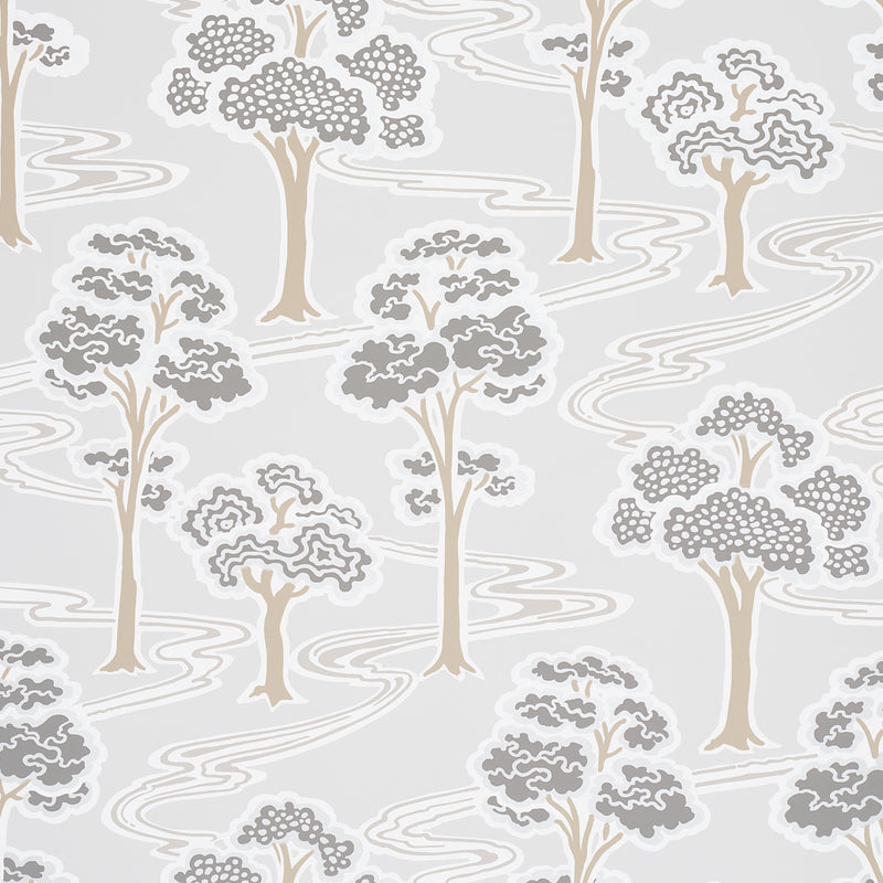 Schumacher TREE RIVER MOONSTONE  | Atlanta Fabrics