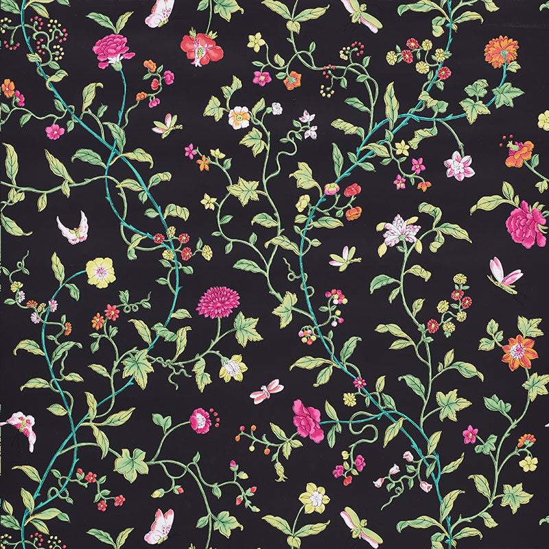 Schumacher FLORAISON JET MULTI  | Atlanta Fabrics