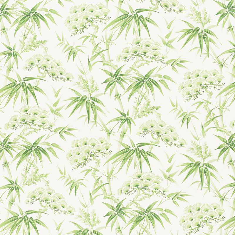 Schumacher ARITA FLORAL LEAF Wallcovering | Atlanta Fabrics