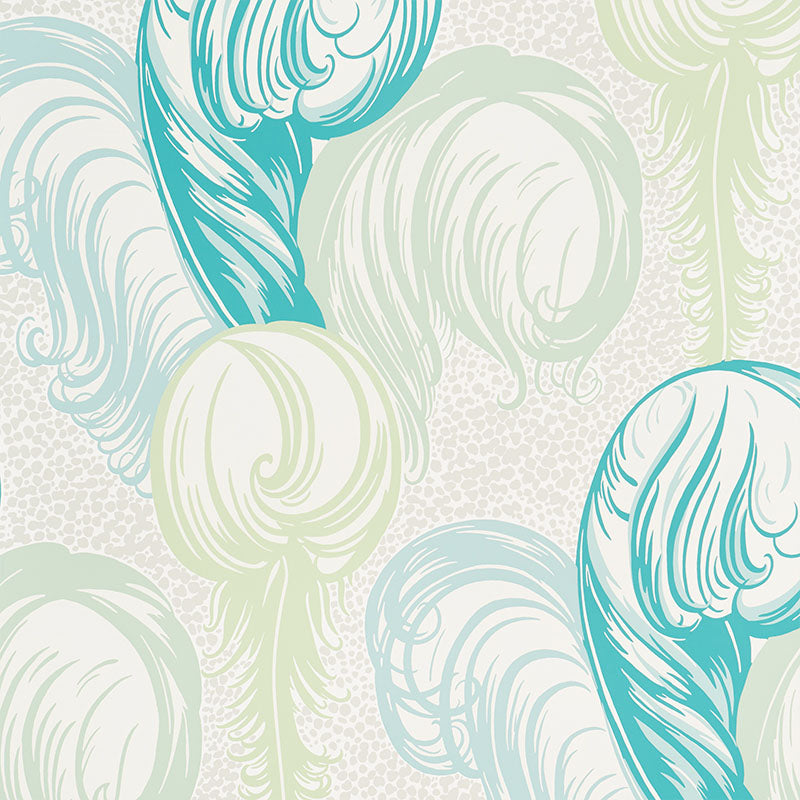 Schumacher PLUMES PEACOCK  | Atlanta Fabrics