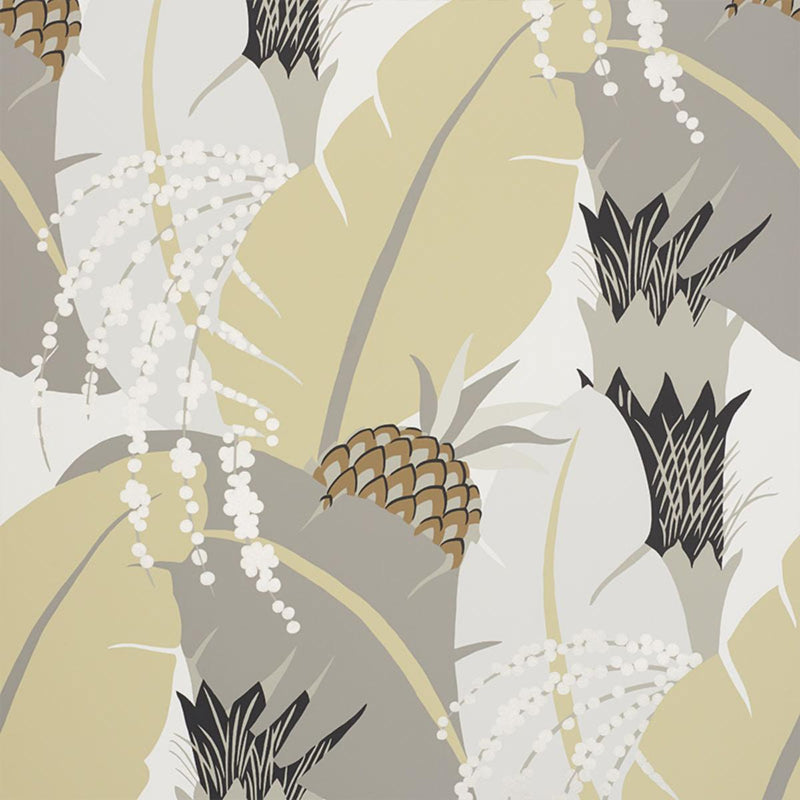 SCHUMACHER ANANAS NEUTRAL WALLCOVERING | Atlanta Fabrics